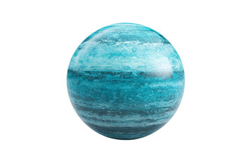 Blue and white planet with a blue and white swirl pattern, isolated