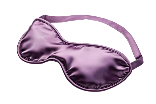 Purple eye mask with a purple strap isolated