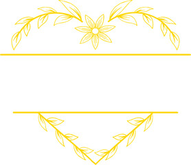 Chic Wedding Branding Frame with Heart Details