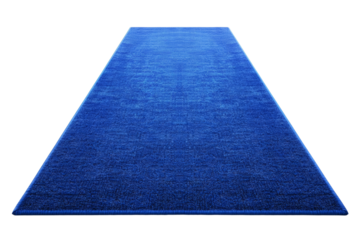 Blue carpet with a white background, isolated