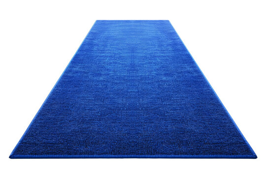 Blue carpet with a white background, isolated - Powered by Adobe