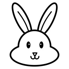 vector illustration of a rabbit cute face