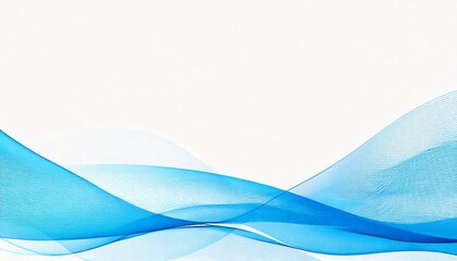 白い背景と青い波の抽象イメージ