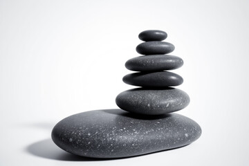 stack of dark gray stones symbolizes balance and tranquility.