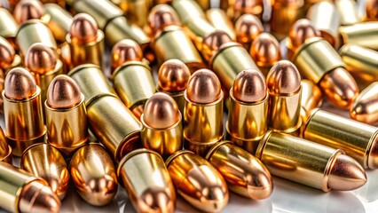 bullets on white background