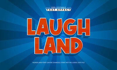 laugh land editable text effect with a play game and kids text style