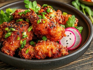 Fototapeta premium Crispy Fried Chicken and Tandoori Specialties for Delicious Meals