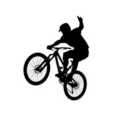 Fototapeta premium Silhouette of a cyclist 