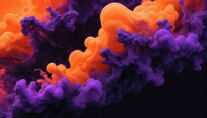 Obraz premium Electrifying neon orange to deep purple gradient, blending vibrant colors for a bold and intense visual effect