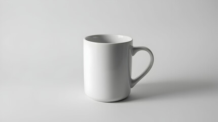 Obraz premium A white ceramic mug of hot espresso coffee sits isolated on a saucer, a perfect caffeine beverage for breakfast