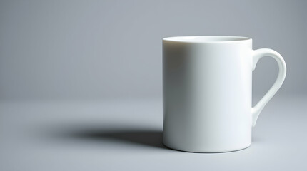 Fototapeta premium A white ceramic mug of hot espresso coffee sits isolated on a saucer, a perfect caffeine beverage for breakfast