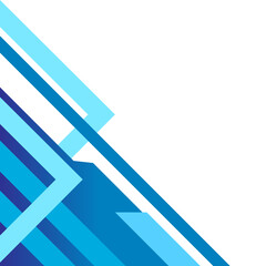 Blue Geometric Corner