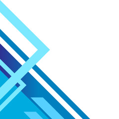 Blue Geometric Corner