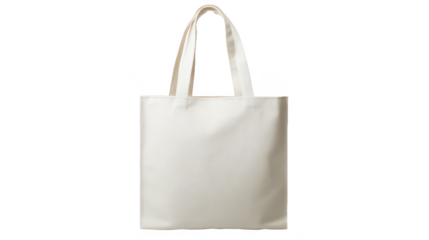 Elegant White Canvas Tote Bag Mockup for Shopping and Branding | Eco-Friendly, Reusable, and Stylish Design for Retail and Promotion | Isolated Studio Shot