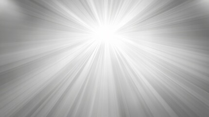 Abstract white and gray background with subtle light rays for modern design