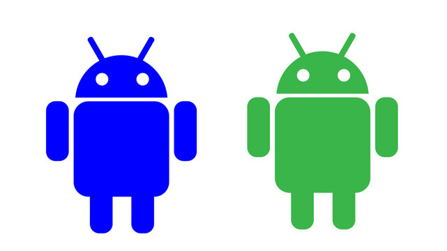 set of funny cartoon android