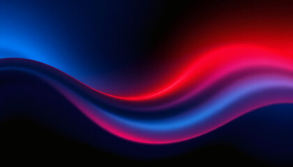 Smooth gradient of dark blue, red, and black swirling into a glowing wave with grainy noise texture for dramatic effect