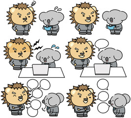 ポジティブとネガティブなコミュニケーションを動物で表現した上司と部下