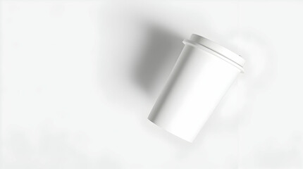Isolated white plastic disposable drink containers