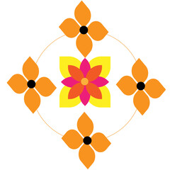 abstract background with flowers