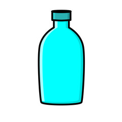 Illustration of a Blue Water Bottle