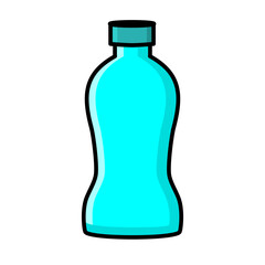 Stylized Blue Water Bottle Illustration