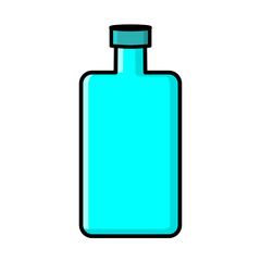Simple Blue Bottle Illustration