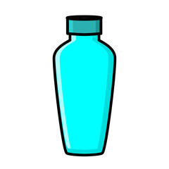Blue Shampoo Bottle Illustration
