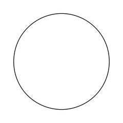 The outline of a large sphere is made with black lines. 3D view of the object in perspective. Vector illustration on white background