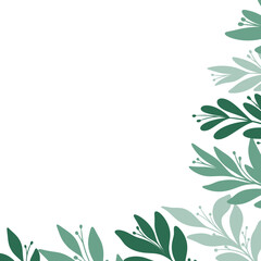 Minimalist Floral Frame Vector Illustration