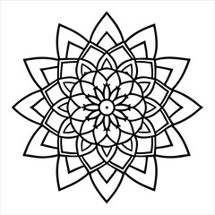 Abstract floral vector design with black and white flower pattern
