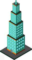 Fototapeta premium vector isometric building skycrapper