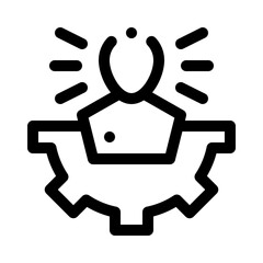 User with Gear line icon
