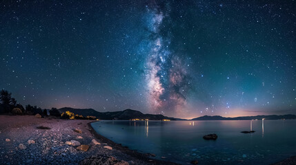 Incredibly beautiful Milky Way with stars visible during summer, capturing the awe-inspiring beauty of the night sky.