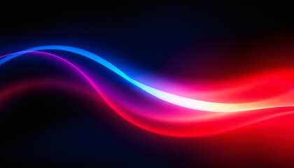 Fototapeta premium Glowing Vibrant Gradient Wave in Dark Blue, Red, and Black, with Grainy Noise Overlay on a Smooth Abstract Background