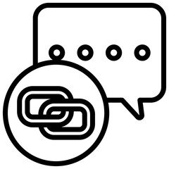 Communication Link Outline Icon