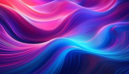 Obraz premium Dynamic and vibrant gradient showcasing a seamless flow of neon hues like electric blue, vivid pink, and pulsating purple, creating an energetic and futuristic aesthetic.