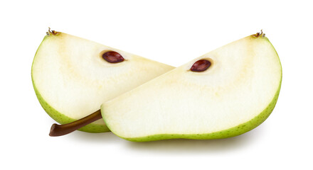 Pears isolated on white background clipping path