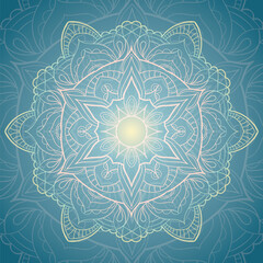 Circular pattern in form of flower mandala. Vintage decorative elements. Oriental pattern, vector illustration.