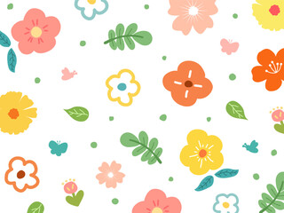 Flowers and leaf's wall art vector background. Foliage line art drawing with abstract shape. Abstract Plant Art design for print, cover, wallpaper, Minimal and natural wall art. Vector illustration.