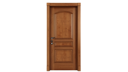 Elegant Wooden Door: A Classic Interior Design Element for Home Renovation, Featuring Vintage Style, Decorative Panels, and Architectural Detail