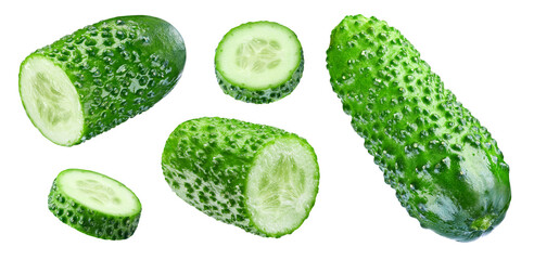 Cucumber isolated on white background