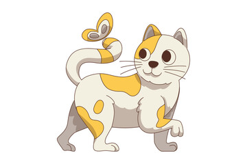 Playful Cat Illustration