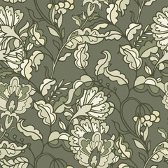 Vintage Baroque Floral Elegance Tapestry