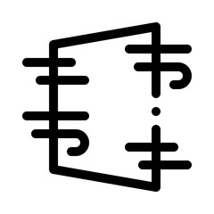 Obraz premium Airflow pattern line icon