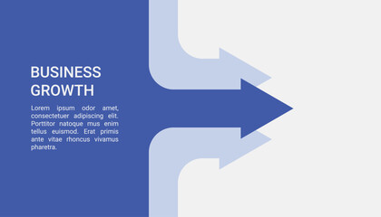 Blue Business Arrow Infographic Template Design