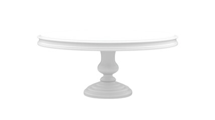 Elegant round white table ideal for dining or decorative purposes in various settings