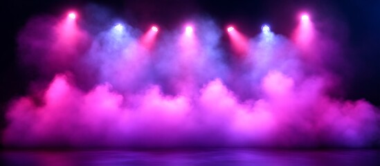 Obraz premium Stage Lighting with Pink and Blue Haze Effect for Concerts