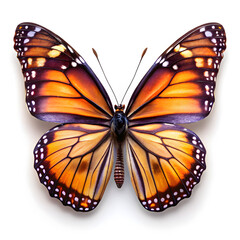 Obraz premium Monarch butterfly isolated on white background