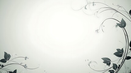 Elegant Floral Design With White Background